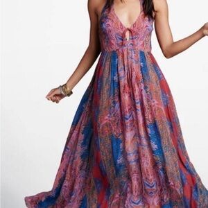 FREE PEOPLE Unattainable Maxi Halter Dress